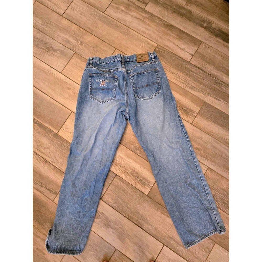 US Polo Assn Mens Light Wash Straight Leg Jeans Size 33x30 Cotton - Picture 6 of 6